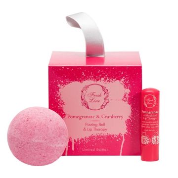Fresh Line Pomegranate & Cranberry Candy Box Σετ Περιποίησης Σώματος & Χειλιών, 2τμχ