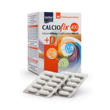 Intermed Calciofix 400 600mg + 400IU D3 90 ταμπλέτες 
