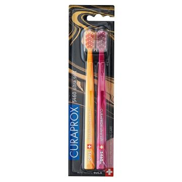 Curaprox CS 5460 Duo Marble Edition Ultra Soft, Οδοντόβουρτσες Κίτρινο & Ροζ 2τμχ
