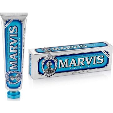 Marvis Aquatic Mint Toothpaste Οδοντόκρεμα Κατά της Πλάκας και της Τερηδόνας με Γεύση Μέντα 85ml