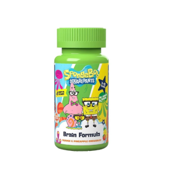 Health Fuel Spongebob Brain Formula Chewables, Βιταμίνη Για Παιδιά 3-12 Ετών Με Γεύση Πορτοκάλι & Ανανά, 60caps.