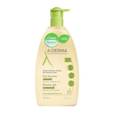 A-Derma Gel Douche Surgras Αφρόλουτρο για Ξηρές Επιδερμίδες 750 ml
