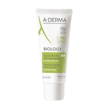 A-Derma Biology Moisturizing Cream with Rich Texture for Fragile Skin 40 ml