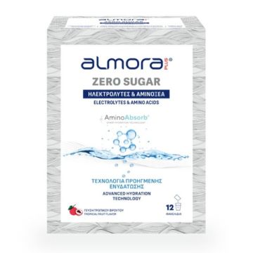 Almora Zero Sugar Ηλεκτρολύτες με Αμινοξέα για Προηγμένη Ενυδάτωση Χωρίς Ζάχαρη 12 φακελίσκοι 