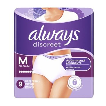 Always Discreet Pants Plus Medium 6,Εσώρουχο Ακράτειας 9 τεμάχια