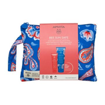 APIVITA Promo BEE SUN SAFE Ενυδατική Κρέμα-Gel Προσώπου SPF50+ 50ml & After Sun Καταπραϋντική Κρέμα-Gel για Πρόσωπο & Σώμα 100ml