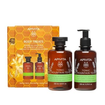 Apivita Body Treats Promo με Tonic Mountain Tea Αφρόλουτρο με Αιθέρια Έλαια 250ml + Tonic Mountain Γαλάκτωμα Σώματος 200ml