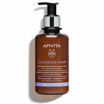 Apivita Cleansing Foam Face & Eyes Αφρός Καθαρισμού με Ελιά & Λεβάντα 200ml