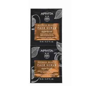 Apivita Express Beauty Apricot Scrub Προσώπου με Βερύκοκο για Ήπια Απολέπιση 2x8ml