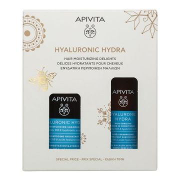 Apivita Promo Hyaluronic Hydra Ενυδατική Περιποίηση Μαλλιών με Σαμπουάν Ενυδάτωσης 250ml + Κρέμα Μαλλιών για Ενυδάτωση 100ml, 1σετ