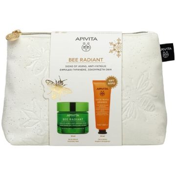 Apivita Promo Bee Radiant με Αντιγηραντική Κρέμα Πλούσιας Υφής 50ml + Δώρο Μάσκα Προσώπου με Πορτοκάλι για Λάμψη 50ml + Νεσεσέρ, 1σετ