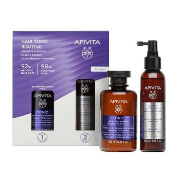 Apivita Promo Men's Hair Tonic Routine με Hair Loss Lotion Κατά της Τριχόπτωσης 150ml + Δώρο Τονωτικό Σαμπουάν για Άνδρες 250ml