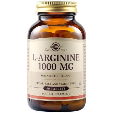 SOLGAR L-ARGININE 1000MG 90VCAP