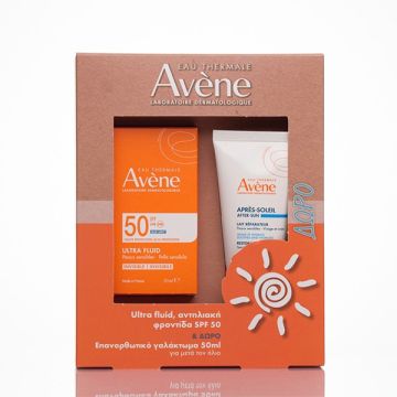 Avène Eau Thermale Ultra Fluid Invsible SPF50 50ml + Δώρο Avene Apres-Soleil After Sun Restorative Lotion 50ml