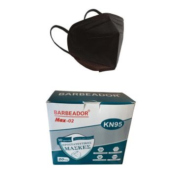  Barbeador Max-02 Filtering Half mask FFP2 Μαύρο Χρώμα 20τεμ