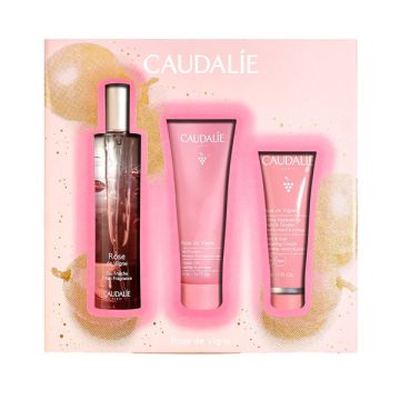 Caudalie Rose de Vigne Xmas Promo Fresh Fragrance Γυναικείο Άρωμα 50ml + Δωρό Shower Gel Αφρόλουτρο Σώματος 50ml + Hand & Nail Repairing Cream Ενυδατική Κρέμα Χεριών & Νυχιών 30ml, 1σετ