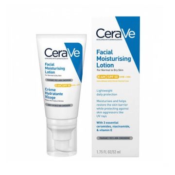 CeraVe Facial Moisturising Lotion Ενυδατική Κρέμα Προσώπου με Δείκτη Προστασίας SPF50 52ml