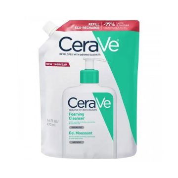  CeraVe Foaming Cleanser Gel Κανονικό έως Λιπαρό Δέρμα Refill 473ml