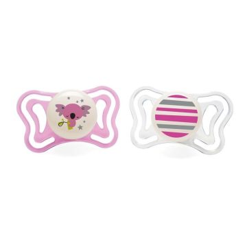 Chicco Physio Forma Light Εργονομική Πιπίλα με Θηλή Σιλικόνης 6-16m Ροζ, 2τεμ