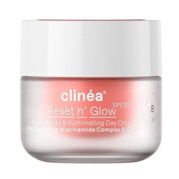 Clinea Reset n' Glow SPF20 Κρέμα Ημέρας Αντιγήρανσης & Λάμψης 50ml