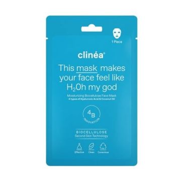 Clinea Moisturizing Biocellulose Face Mask Μάσκα Προσώπου για Ενυδάτωση 1 τμχ