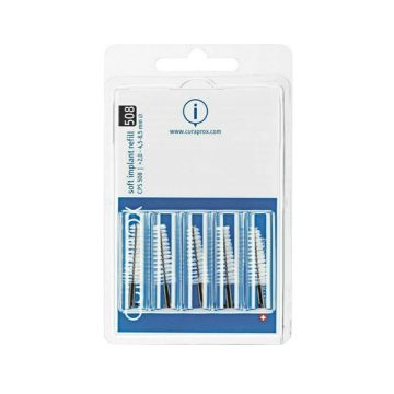 Curaprox CPS Soft Implant 508 Μεσοδόντια Βουρτσάκια Μαύρο, 5 τεμάχια