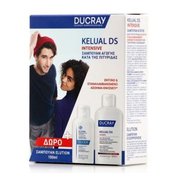 Ducray Promo Kelual DS Intensive Anti-Dandruff Shampoo 100ml + Elution Shampoo 100ml 