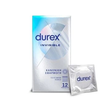 Durex Invisible Extra Sensitive Εξαιρετικά Λεπτά Προφυλακτικά 12τμχ 