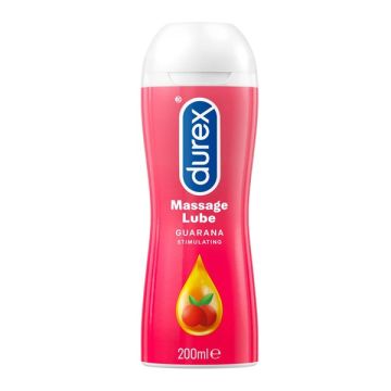 Durex Play Massage 2 σε 1 Guarana Διεγερτικό Gel για Μασάζ ή Χρήση ως Λιπαντικό με Guarana, 200ml