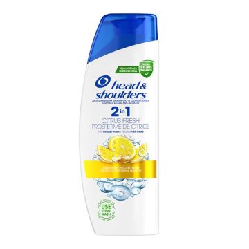 Head & Shoulders Citrus Fresh 2σε1 Αντιπιτυριδικό Σαμπουάν & Conditioner Έως & 100% Μαλλιά Χωρίς Πιτυρίδα 330ml