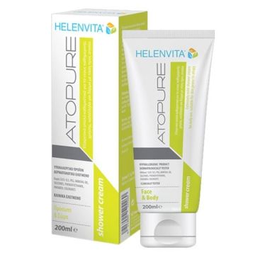 Helenvita Atopure Shower Cream Καθαριστικό Σώματος & Προσώπου Καθημερινής Χρήσης για Δέρμα με Τάση Ατοπίας 200ml