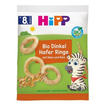 Hipp Δαχτυλίδια με Όλυρα & Βρώμη από τον 8ο Μήνα, 30g
