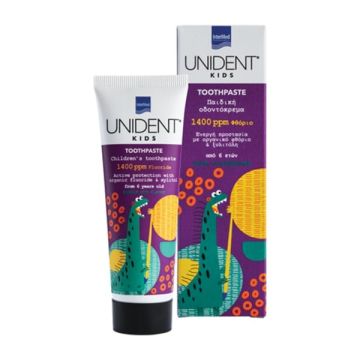 Intermed Unident Kids Toothpaste Παιδική Οδοντόκρεμα 1400ppm Φθόριο 6y+ 50ml