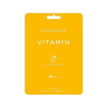 Kocostar Vitamin Sheet Mask Μάσκα Προσώπου για Αναζωογόνηση & Λάμψη 25ml