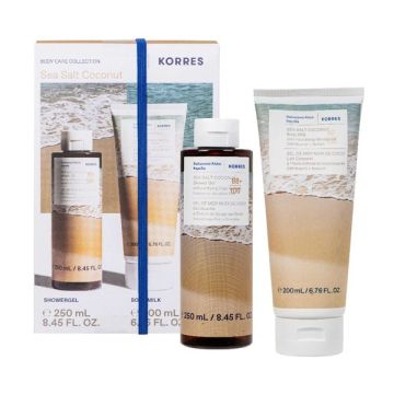 Korres Promo Sea Salt Coconut Shower Gel 250ml + Sea Salt Coconut Nourishing Almond Oil Body Milk 200ml