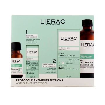Lierac Anti-Imperfection & Anti-Blemish Protocol Promo με The Stop Spots Τοπική Αγωγή για Διόρθωση Ατελειών 15ml + The Anti-Blemish Peeling Καθαρό Σαλικυλικό Οξύ για Μείωση Ατελειών 100ml