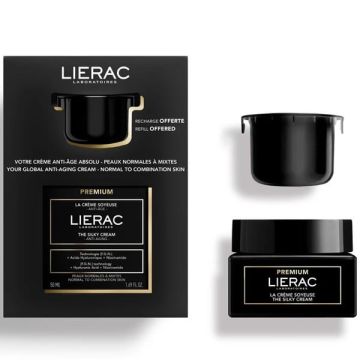 Lierac Soyeuse Promo με Lierac Premium The Silky Cream Αντιγηραντική Κρέμα Προσώπου για Σύσφιξη 50ml + Δώρο The Silky Cream Refill Ανταλλακτικό 50ml