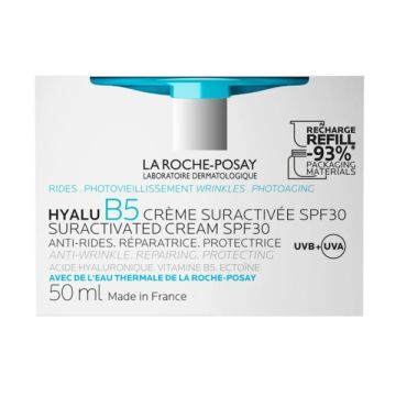 La Roche Posay Hyalu B5 Suractivated Cream SPF30 Refill Αντιρυτιδική Κρέμα για Άμεση Σύσφιξη, Λείανση & Επανόρθωση - Ανταλλακτικό 50ml