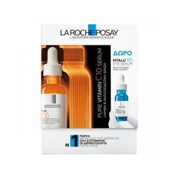 La Roche-Posay Promo Pure Vitamin C10 Serum Αντιοξειδωτικός Ορός με Βιταμίνη C 30ml & Δώρο Hyalu Β5 Eye Serum 5ml