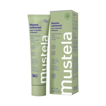 Mustela BIO Multi-Purpose Balm Βάλσαμο για Πρόσωπο & Σώμα με 3 Είδη Αβοκάντο για Θρέψη, Επανόρθωση & Προστασία 75ml