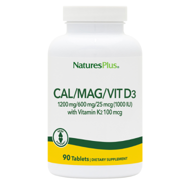 Natures Plus Cal, Mag, Vitamin D3 & Vitamin K2 90tabs