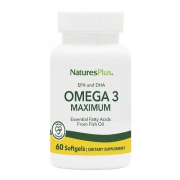 Nature's Plus EPA & DHA Omega 3 Maximum 60 Softgels