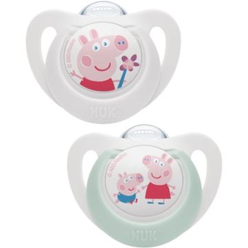 NUK Peppa Pig Star Πιπίλα Σιλικόνης 18-36m 2τεμ