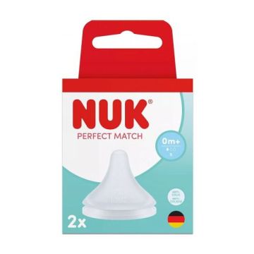 NUK Perfect Match Θηλή Σιλικόνης Μέγεθος S 0m+ 2τεμ