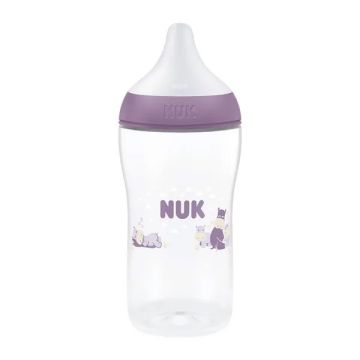  Nuk Perfect Match 3m+ Πλαστικό Μπιμπερό Με Θηλή Σιλικόνης Hippo 260ml