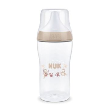  Nuk Perfect Match 3m+ Πλαστικό Μπιμπερό Με Θηλή Σιλικόνης Monkey 260ml