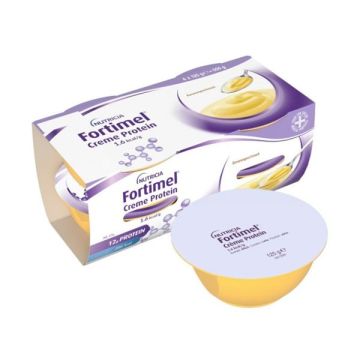 Nutricia Fortimel Creme Protein Ειδικό Συμπλήρωμα Διατροφής με Γεύση Μπανάνα 4x125gr