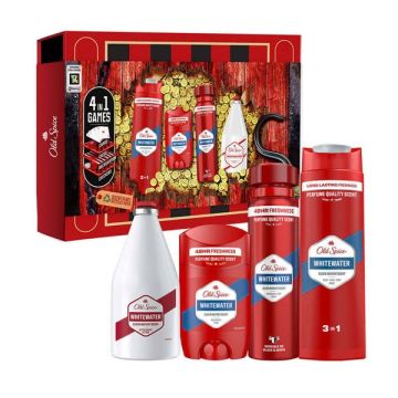 Old Spice Gamebox Pirate Set με Whitewater Αποσμητικό Σπρέι 150ml + Αποσμητικό Στικ 50ml + Αφρόλουτρο 250ml + Λοσιόν Aftershave 100ml