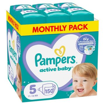Pampers Active Baby No.5 Monthly Pack (11-16kg) 150 Πάνες 
