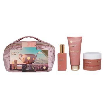 Panthenol Extra Beauty In Wonderland Edition Bare Skin Promo Eau de Toilette Γυναικείο Άρωμα 50ml + 3in1 Cleanser Αφρόλουτρο & Σαμπουάν 100ml + Superfood Body Mousse Ενυδατικό Μους Σώματος, 100ml + Νεσεσέρ